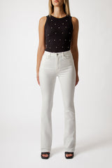 High-Waisted Colored Flare Pants