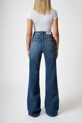 VIVI WIDE LEG TROUSERS WITH RHINESTONES